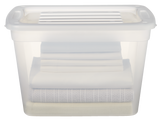 Transparent Stackable Storage Box with Lid, 39-L