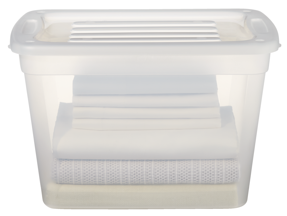 Transparent Stackable Storage Box with Lid, 39-L