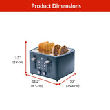 4-Slice Toaster with Extra-Wide Slots, Bluefin