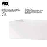 Magnolia White Bathroom Sink/Basin Set with Apollo Faucet and Rectangular Composite Vessel