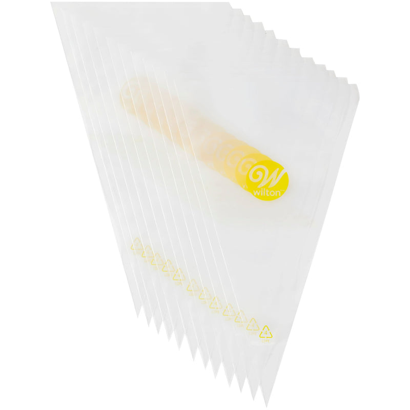 Disposable Piping Decorating Bag, Clear, 12-pk, for Baking/Cake Decoration I1564