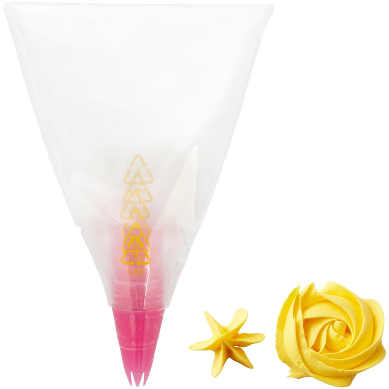 Disposable Piping Decorating Bag Tip Fuse, Clear, 6-pk, for Baking/Cake Decoration D0361