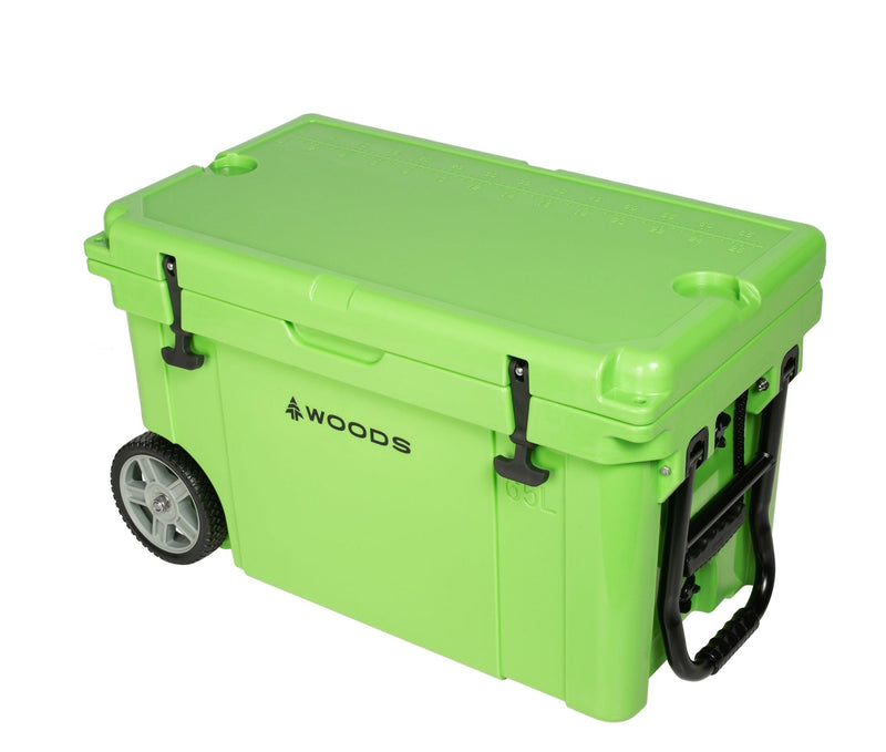 ARCTIC Wheeled Roto-Moulded Cooler with Handle, 65-L, Parrot Green Y8829