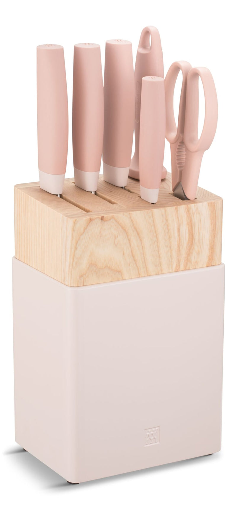 Now S Stainless Steel Knife Block Set, Pink, 7-pc E6692